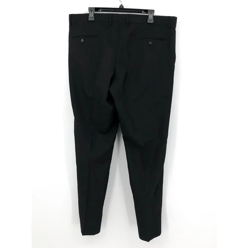 OPPOSUITS Men's Straight Leg Dress Pants 40X34 Black Flat Front NWOT